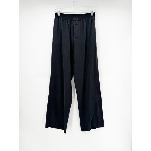 Skims Boyfriend Loose Pant Onyx Black Size S - Picture 4 of 11